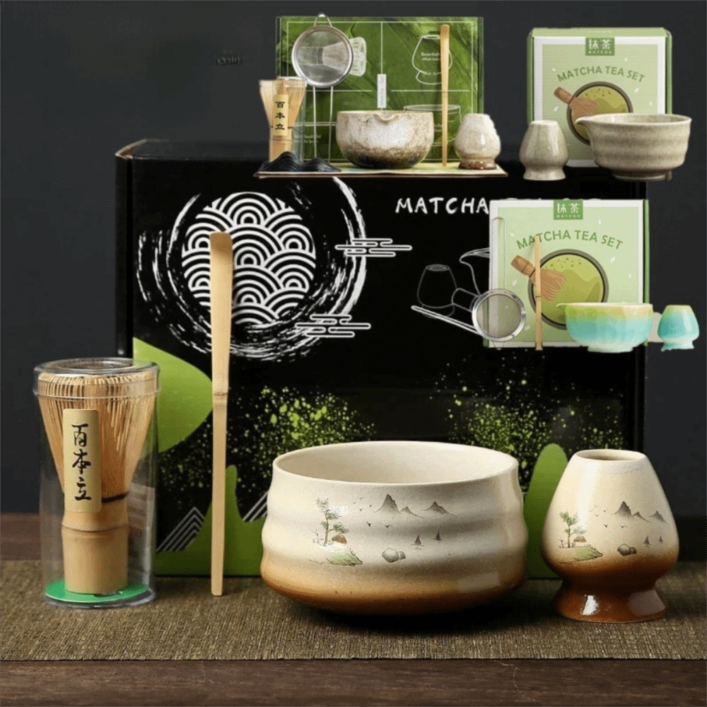 Matcha Bowl Chawan - Tea Sticks Japanese Matcha Tea Set