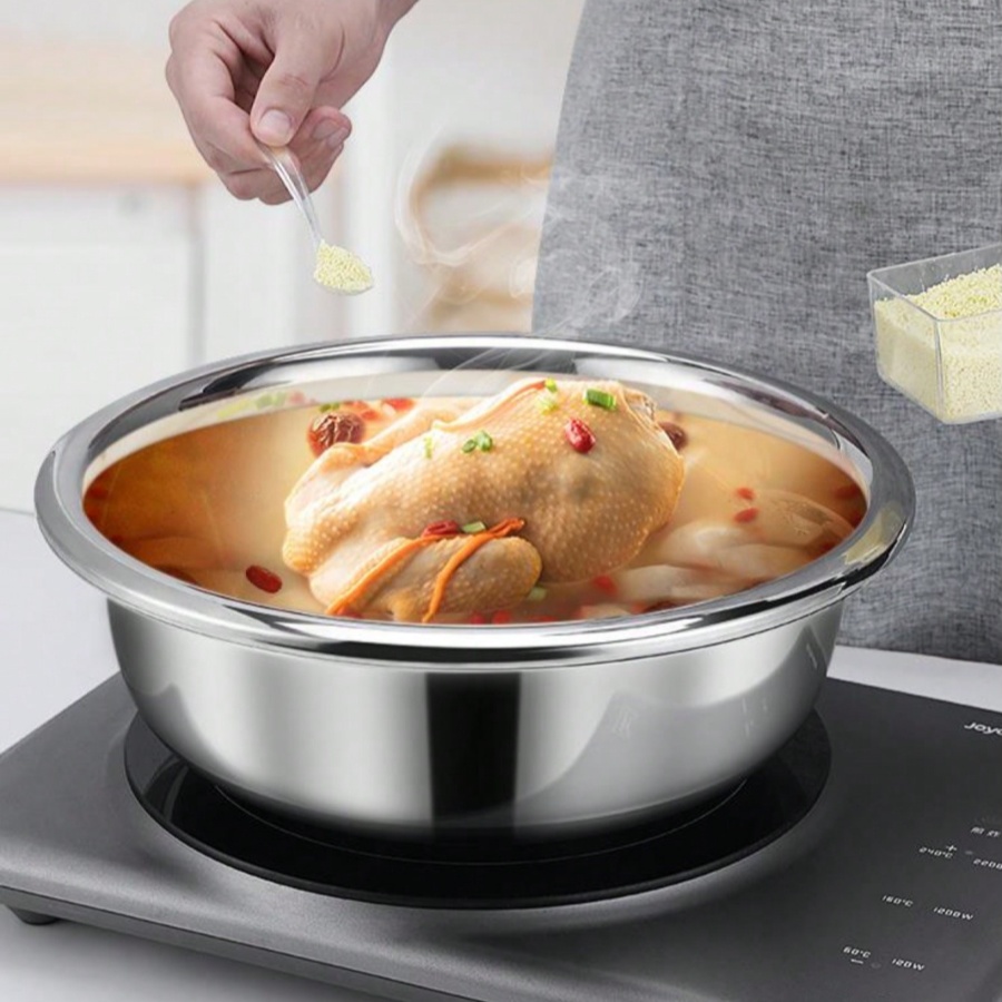 Stainless Steel Round Kitchen  - đánh giá và giá Matcha Bowl Chawan
